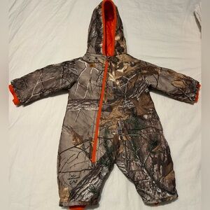 Infant camo Carhartt insulted snowsuit-used